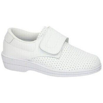 Percla Zapatos de trabajo Zueco piel blancos para mujer