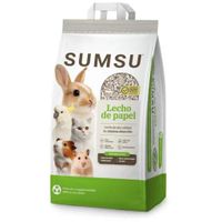 sumsu lecho de papel para gatos roedores y pajaros roedores  lechos y sustratos - 25 l