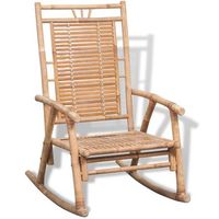 silla mecedora de bambu vidaxl
