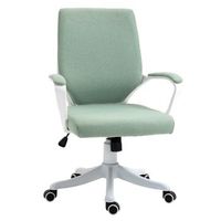 silla de oficina ergonomica verde con soporte lumbar altura regulable y ruedas de 360