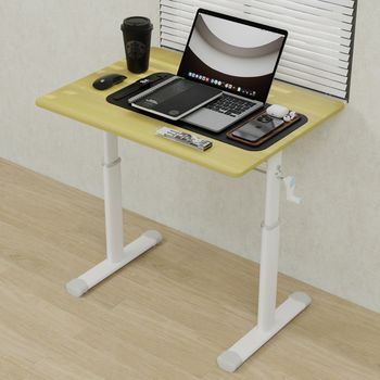 Escritorio Ajustable - Mueble De Oficina - Metal Y Madera - Madera (80x60x90cm)