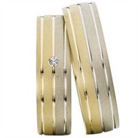 alianzas oro amarillo y blanco 6mm