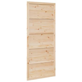 Puerta Corrediza Natural 80 X 2,5 X 208 Cm Vidaxl