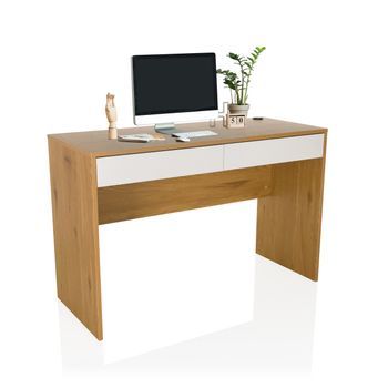 Escritorio 120.00 X 50.00 X 78.00 Mesa De Oficina Blanco/roble