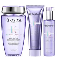 kerastase blond absolu shampoo conditioner and treatment hair routine for lightened or highlighted hair