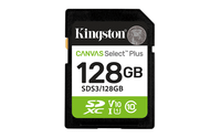 kingston 128gb sdxc canvas select plus gen3 150mbs c10 uhs-i u1 v10