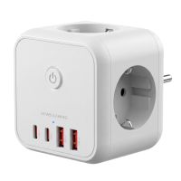 mars gaming md-cube20 powercube 3x schuko 4x usb pd 20w gan blanco