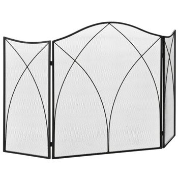 Salvachispas plegable 108x24x76 cm negro