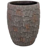 macetero de fibra de vidrio marron 36x36x45cm