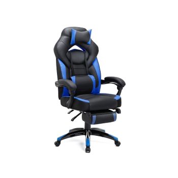 Silla de Oficina con Diseño Ergonómico, Negro + Rosso