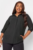 yours blusa negra con media tapeta mujer curvy y tallas grandes yours