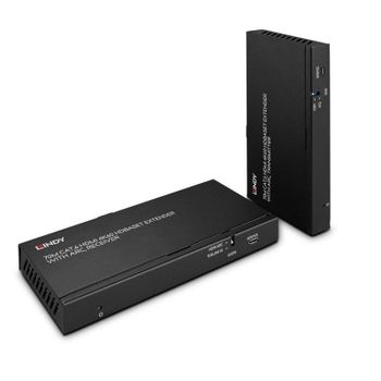 Extensor AV Lindy 38349 Transmisor y Receptor 4K60 70m Cat.6