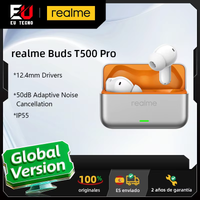 version global de los auriculares realme buds t500 pro cancelacion de ruido adaptativa de 50 db transductores de audio de alta resolucion de 124 mm y diseno compacto candy box