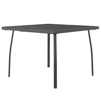 mesa de jardin  mesa de exterior malla de acero gris antracita 100x100x72 cm