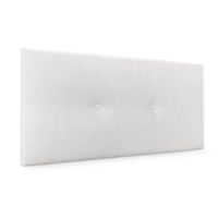 cabecero de lana natural con botones 95x50cm camas 90 - blanco