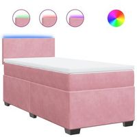 cama tapizada 190x90x1005 cm tejido - rosa