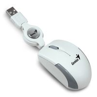 genius micro traveler v2 mini raton usb 1000 dpi blanco