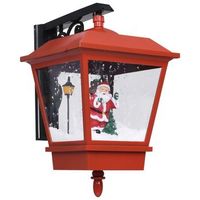 lampara de pared de navidad led y papa noel rojo 40x27x45 cm vidaxl