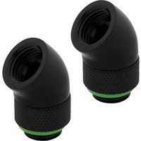 corsair hydro x series xf 45 rotary fitting adapter - g14 black pack of 2 black
