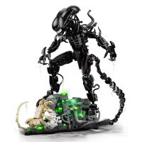 bloques de construccion creativos moc alien monster juego de ladrillos diy kit de modelo de ensamblaje de figuras alienigenas juguetes para ninos regalos para ninos y adultos