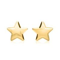 pendientes en forma de estrella en oro 9 quilates