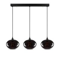 lampara de techo smoked-052 humo metal vidrio 97x97x120 cm
