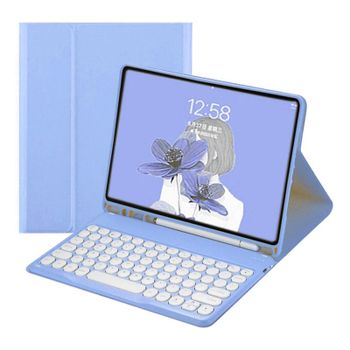 Royal Bailey Ts12 Funda Con Bluetooth Teclado Para Ipad 10.2(2021/2020/2019)/ipad Air 10.5/ipad Pro 10.5 Morado
