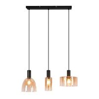 nettlife lampara colgante de cristal 3 luces e27 estilo industrial vintage con altura ajustable para comedor y sala de estar sin bombilla