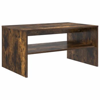 Mesa De Café - Mesa De Centro - Mesa Baja Roble Ahumado 80 X 50 X 40 Cm Madera De Ingeniería
