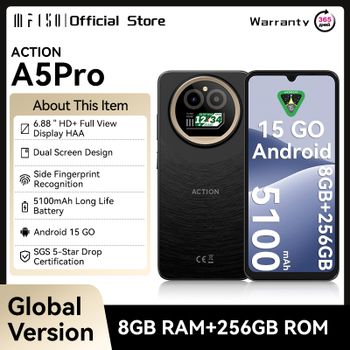 IIIF150 Action A5Pro teléfono móvil pantalla de ángulo completo de 6,88 pulgadas pantalla Dual de 0,96 pulgadas 256GB ROM 5100mAh batería Smartphone