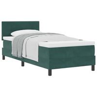 cama tipo box spring verde oscuro 90 x 190 cm terciopelo vidaxl