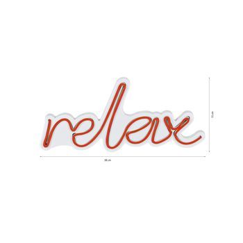 Iluminación Led Decorativa De Plástico Relax Rojo 38x15x2 Cm