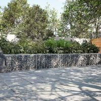 cesta de gaviones  gavion para piedras  gavion decorativo con cubierta hierro galvanizado 900x50x50 cm cfw919388