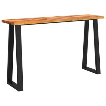Mesa Consola Con Borde Vivo Madera Maciza Acacia 140x40x80 Cm Vidaxl