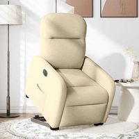sillon de salon  silla  sillon electrico reclinable elevable de tela color crema cfw88417