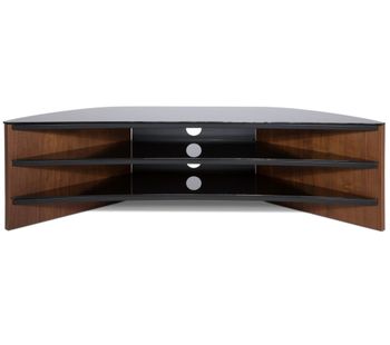 ALPHASON Finewoods Curve 1400 TV Stand - Walnut, Black