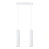 lampara colgante moto blanco 2 luces