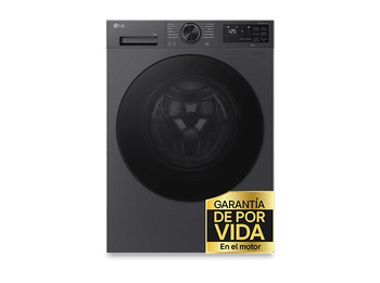 Lavadora carga frontal - LG F4X5009TBB, 9 kg, 1400 rpm, 12 programas, TurboWash 360º, Clase A-40%, Acero Grafito Mate