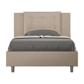 Cama King Size Italiana De Piel Sintética Andry-color Beige Claro-ropa De Cama 120x190 Cm