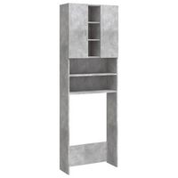 armario de lavadora gris hormigon 64x255x190 cm vidaxl