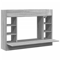 escritorio de pared madera ingenieria gris sonoma 105x48x75 cm vidaxl