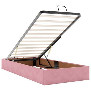 Marco De Cama Otomana (rosa, Material De Terciopelo)
