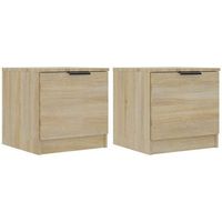 mesita de noche 39x40x40 cm madera - marron