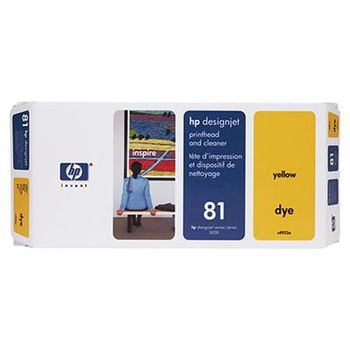 HP 81 Yellow Dye-Based Printhead and Printhead Cleaner Bundle