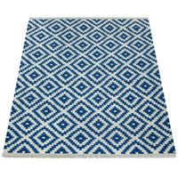 alfombra de lana kenolia azul 80x150 cm
