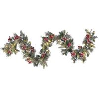 guirnalda de navidad verde material sintetico led 180 cm ramitas decoracion artificial ramitas ajustables paimio