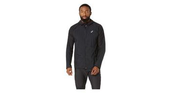 Chaqueta cortaviento asics road packable negra hombre