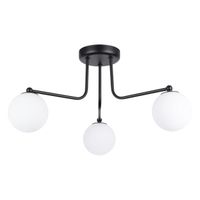 lampara cumo negro 3 luces