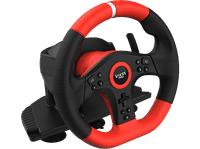 volante - vieta pro speedy cable gaming plug  play rotacion de 270 negrorojo