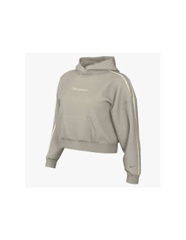 Sudadera Nike Studio Fleece Oversized Scallop-Trim Mujer Gris
